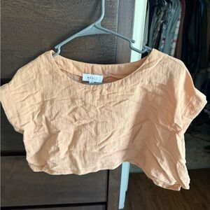 MABLE Peach Crop Top